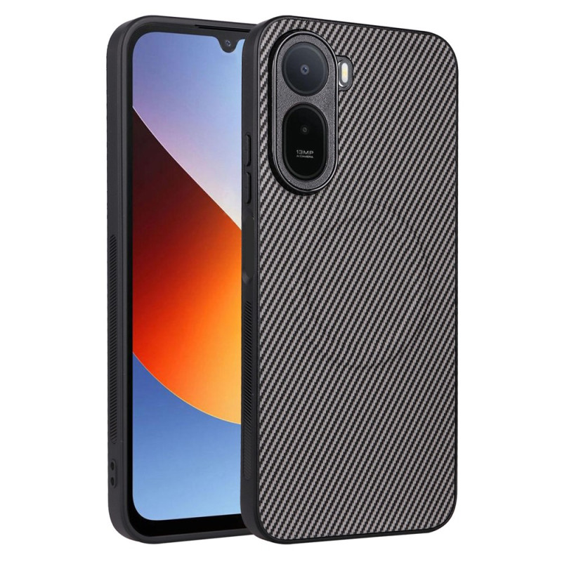 Achterkant Xiaomi Redmi A7 Pro / Poco C81 Pro met koolstoftextuur