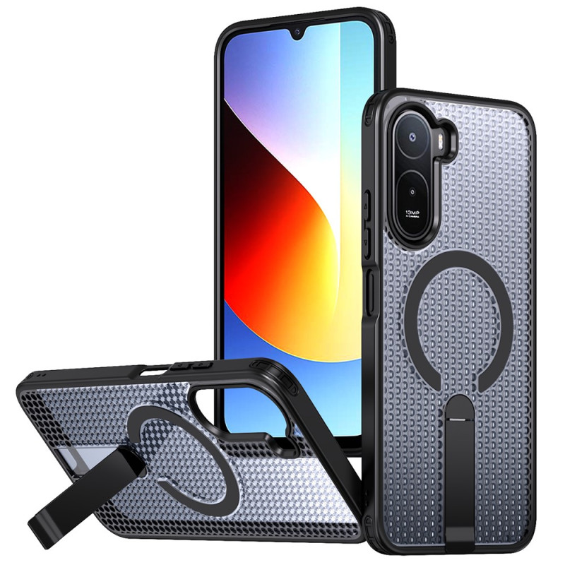 Xiaomi Redmi A7 Pro / Poco C81 Pro magnetische hoes met ruitpatroon en houder