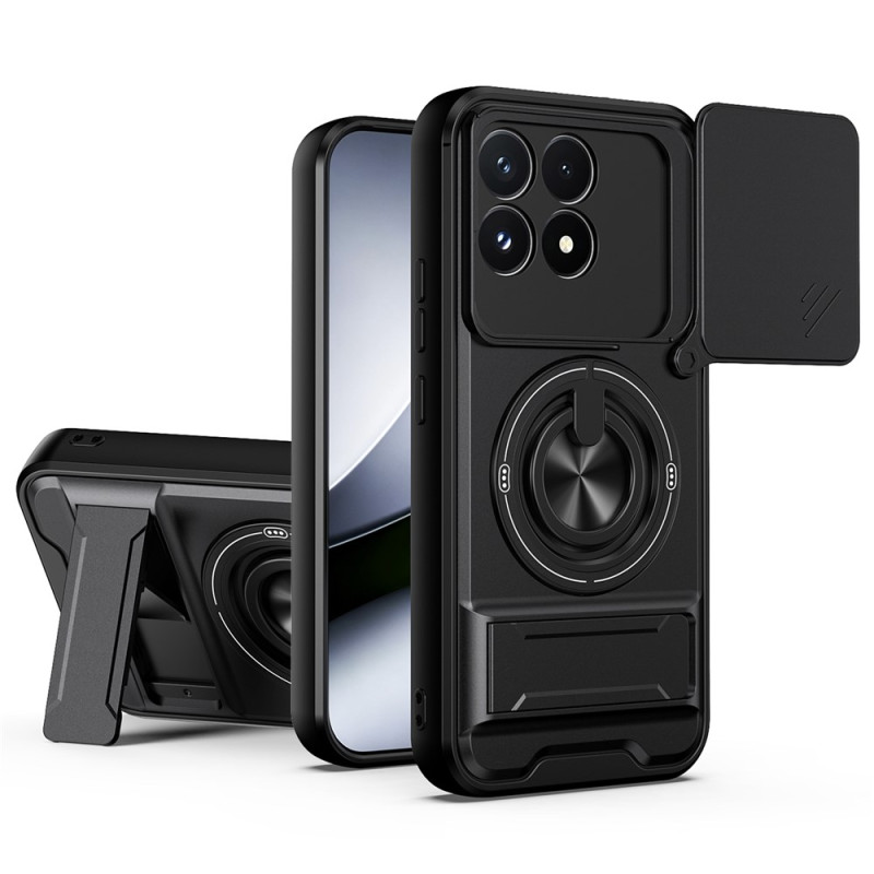 Coque Poco F9 Pro Magnétique avec Anneau et Cache Caméra