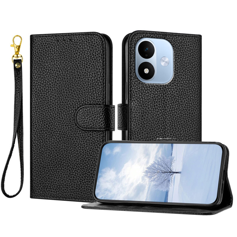 Housse Xiaomi Redmi Note 17 5G / 4G Portefeuille Litchi