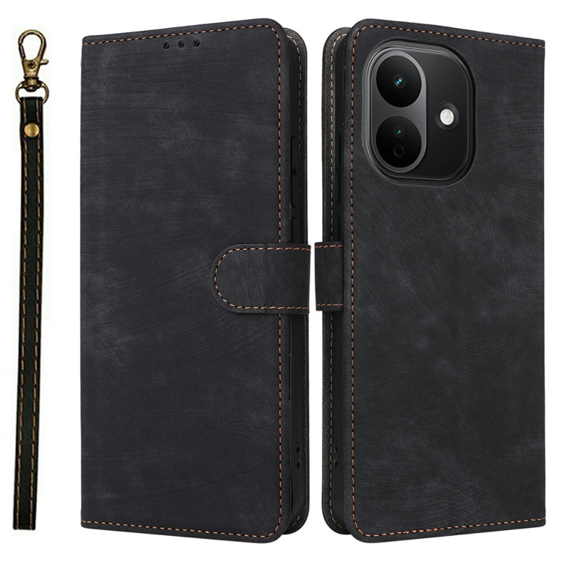 Housse Xiaomi Redmi Note 17 5G / 4G Effet Daim à Lanière