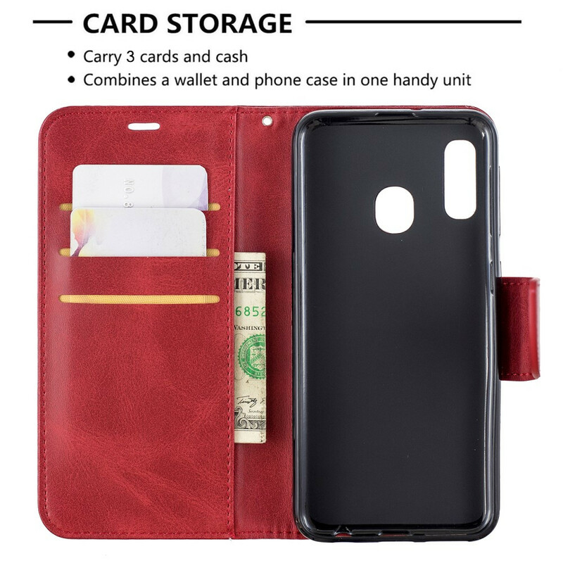 Samsung Galaxy A20e Hoesje Gladde Schuine Klep Samsung Galaxy A20e Hoesje Gladde Schuine Klep