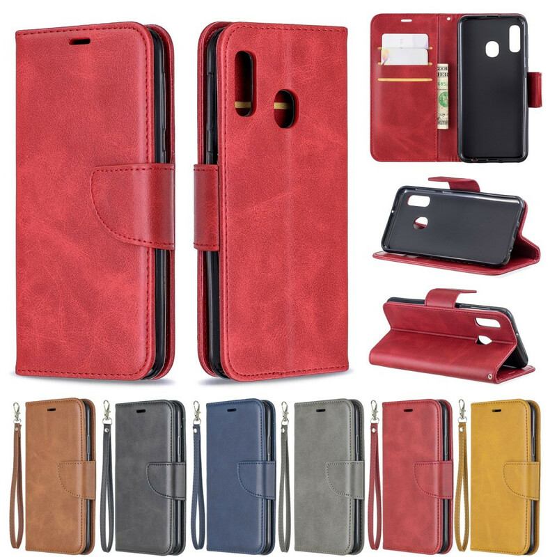 Samsung Galaxy A20e Hoesje Gladde Schuine Klep Samsung Galaxy A20e Hoesje Gladde Schuine Klep