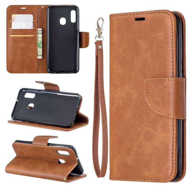 Samsung Galaxy A20e Hoesje Gladde Schuine Klep Samsung Galaxy A20e Hoesje Gladde Schuine Klep