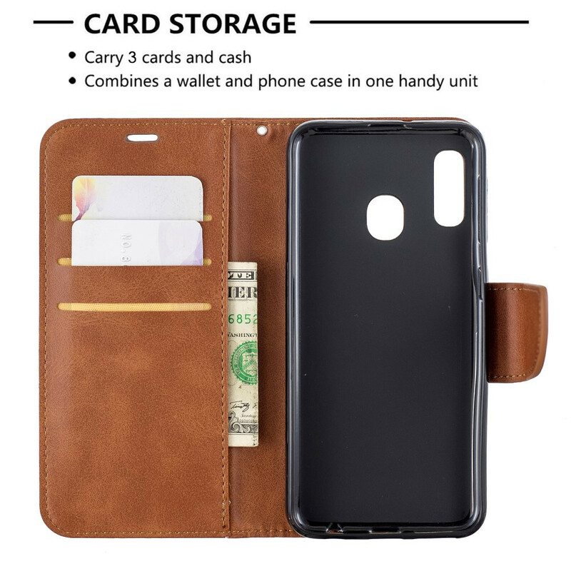 Samsung Galaxy A20e Hoesje Gladde Schuine Klep Samsung Galaxy A20e Hoesje Gladde Schuine Klep