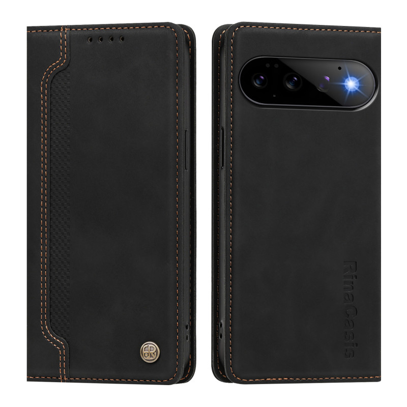 Fliphoes voor Google Pixel 11 Pro / 11 met suède-effect en vintage-design