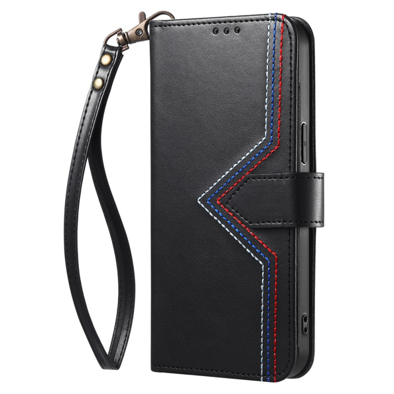 Hoesje voor Google Pixel 11 Pro / 11 met gekleurde stiksels