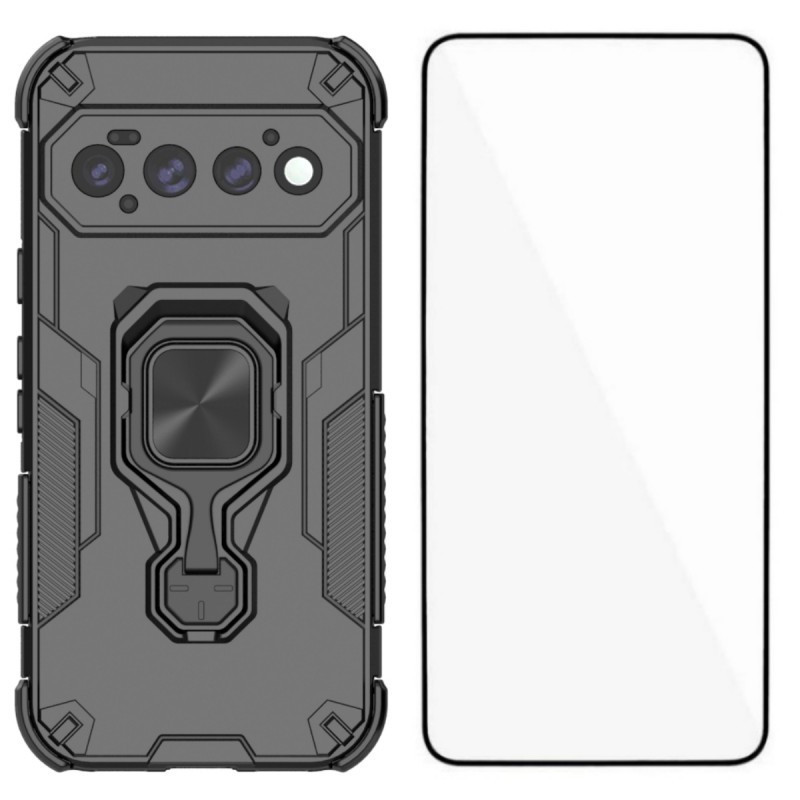 Coque Google Pixel 11 Pro Ring Résistante avec Protecteur Écran