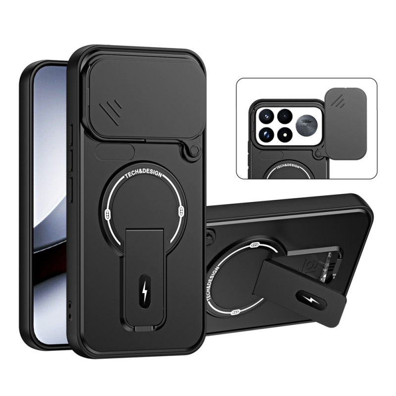 Poco F9 Ultra-hoesje met uitschuifbare cameraklep en multi-angle-houder