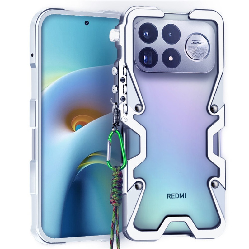 Aluminium hoesje voor de Poco F9 Pro in mechanische stijl