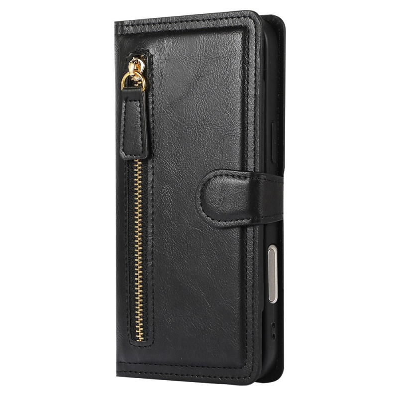 iPhone 18 Pro / 17 Pro-hoesje met portemonnee en vakje met ritssluiting