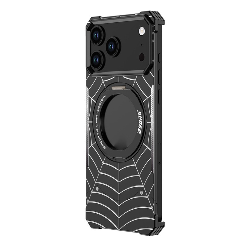 Magnetische Spider Web-hoes voor iPhone 18 Pro / 17 Pro met draaibare ring