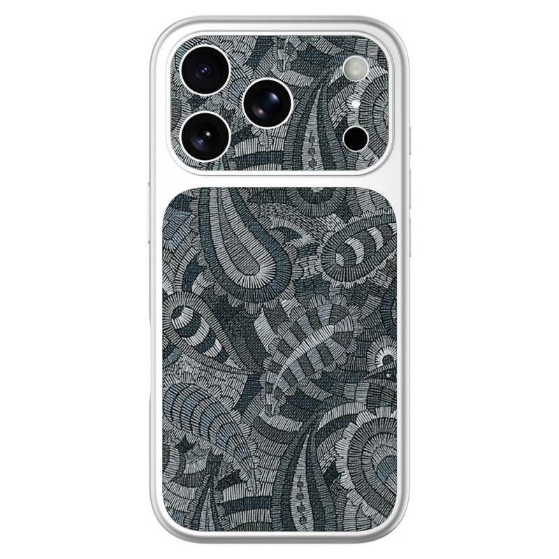 Retro iPhone 18 Pro / 17 Pro-hoesje met glanzende zilveren rand