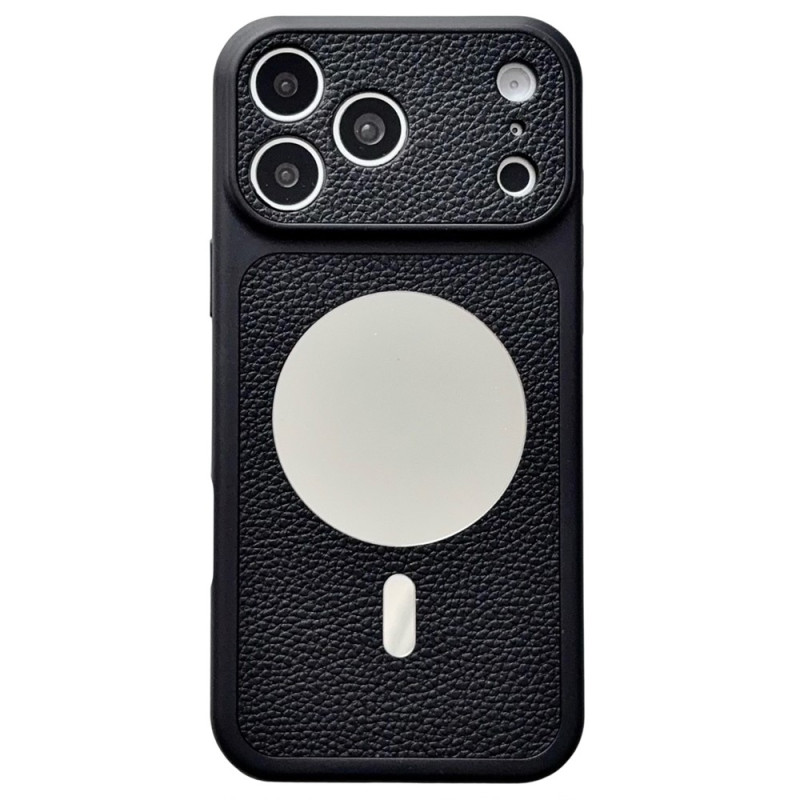 Magnetisch iPhone 18 Pro / 17 Pro-hoesje met leerlook en spiegel