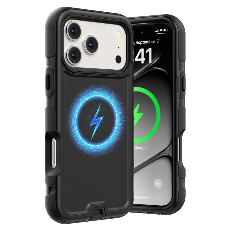 Drielaagse, schokbestendige, magnetische iPhone 18 Pro / 17 Pro-hoes