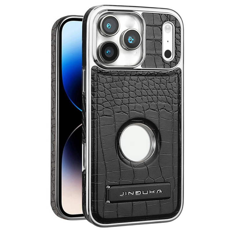 Magnetisch iPhone 18 Pro Max / 17 Pro Max-hoesje met krokodillenleer-look en houder