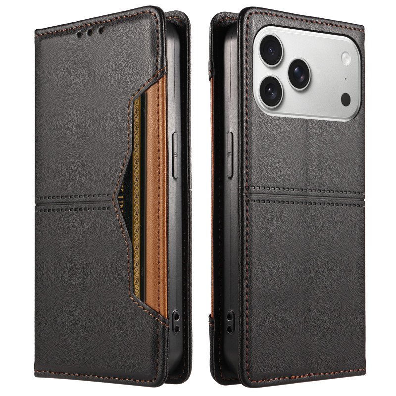 Flip Cover voor iPhone 18 Pro Max / 17 Pro Max met kaartvak aan de buitenkant