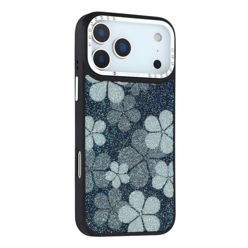 Magnetisch iPhone 18 Pro Max / 17 Pro Max-hoesje met bloemmotief en strass