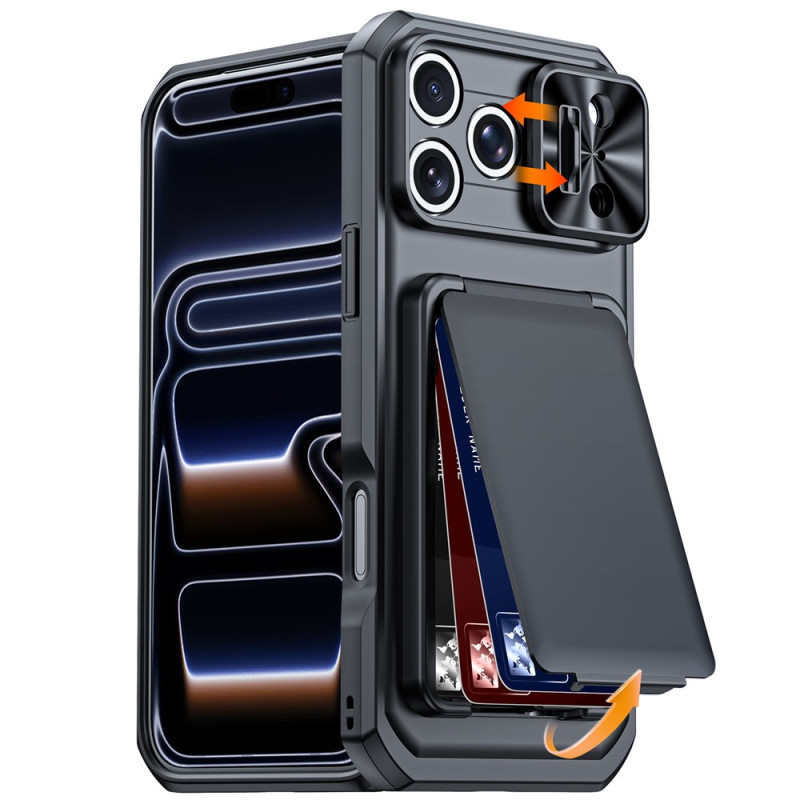 Coque iPhone 18 Pro Max / 17 Pro Max Anti-RFID avec Porte-Cartes et Cache Caméra