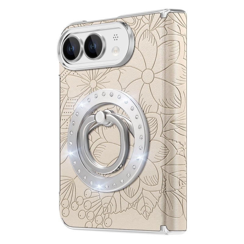 Magnetische iPhone-hoes Duo met draaibare strassring