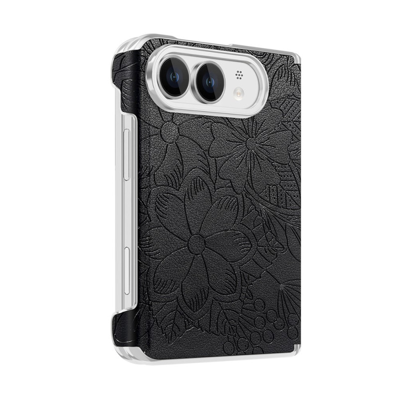 Magnetische iPhone-hoes Duo met bloemmotief en beschermend scharnier