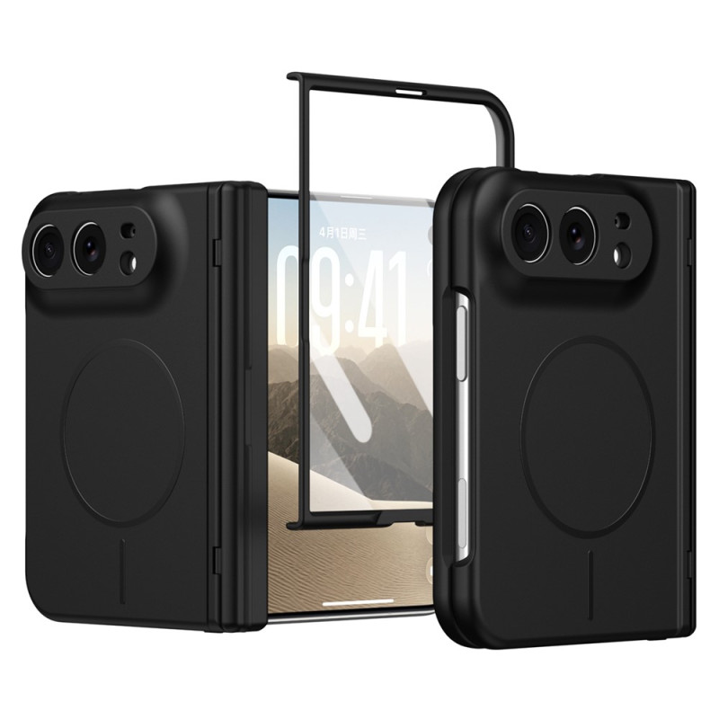 Magnetische iPhone-hoes Duo N52 met 9H-gehard glas en scharnierbescherming