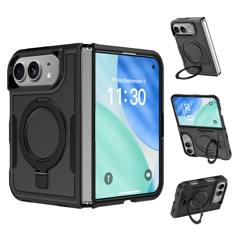 Schokbestendige magnetische iPhone Duo-hoes met draaibare bevestigingsring
