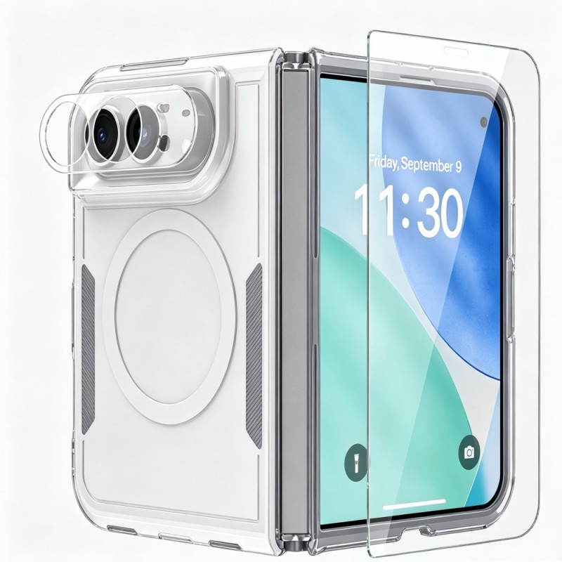 Magnetische iPhone Duo-hoes met schermbescherming van glas en camerabescherming