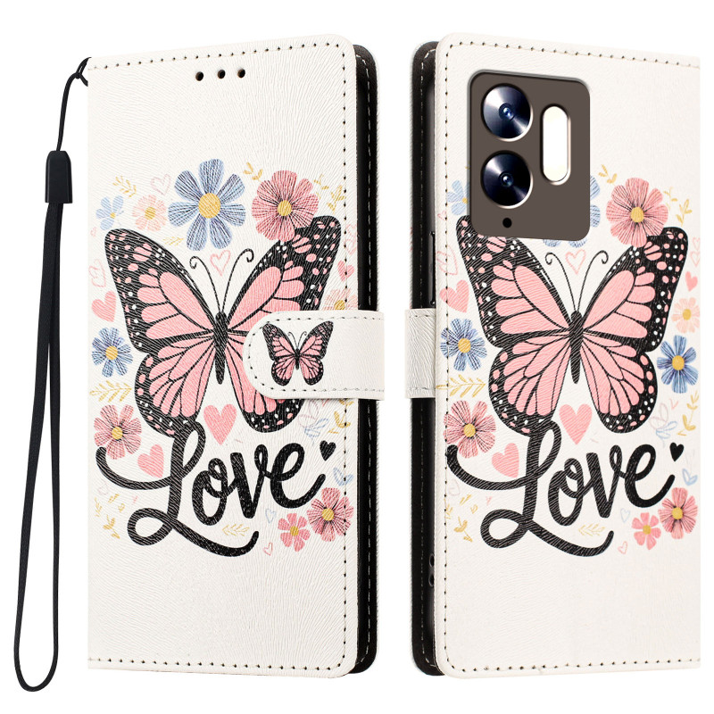 Hoesje Poco C95 Pro met vlinders en hartjes