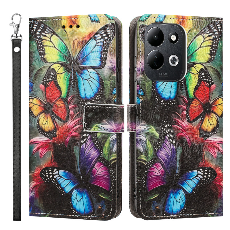 Poco C95 Pro-hoesje met vlinders en draagriem