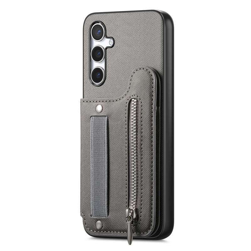 Samsung Galaxy A18 4G / A17 4G / 5G-hoesje met RFID-bescherming, in jeanslook en met polsbandje