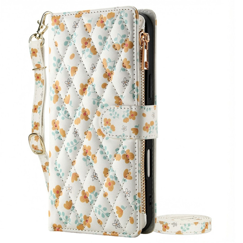 Hoesje voor Samsung Galaxy A18 4G / A17 4G / 5G met bloemetjesmotief en bandjes