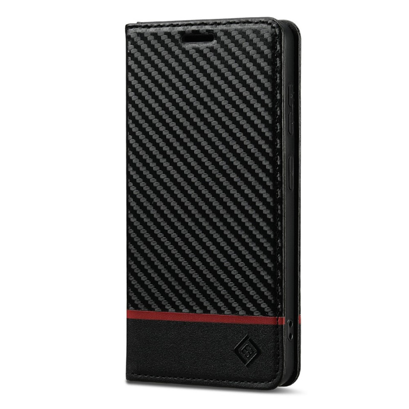 Flipcover voor Samsung Galaxy A18 4G / A17 4G / 5G van koolstofvezel van LC.IMEEKE