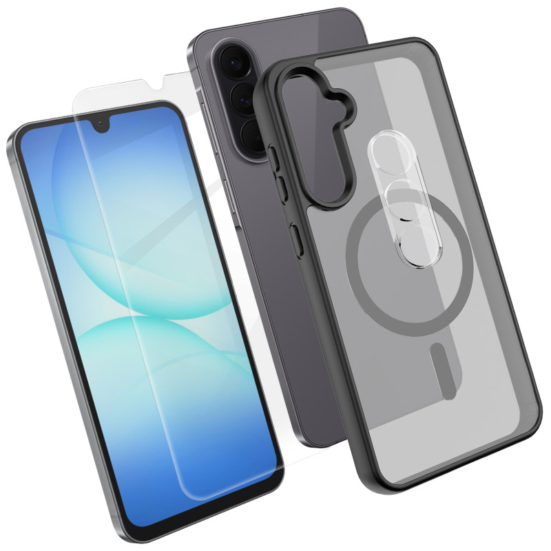 Samsung Galaxy A18 4G 3-in-1 magnetische hoes met gehard glas en camerabescherming