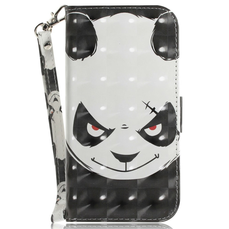 Xiaomi Redmi 17 5G / 4G Angry Panda-hoesje met draagriem