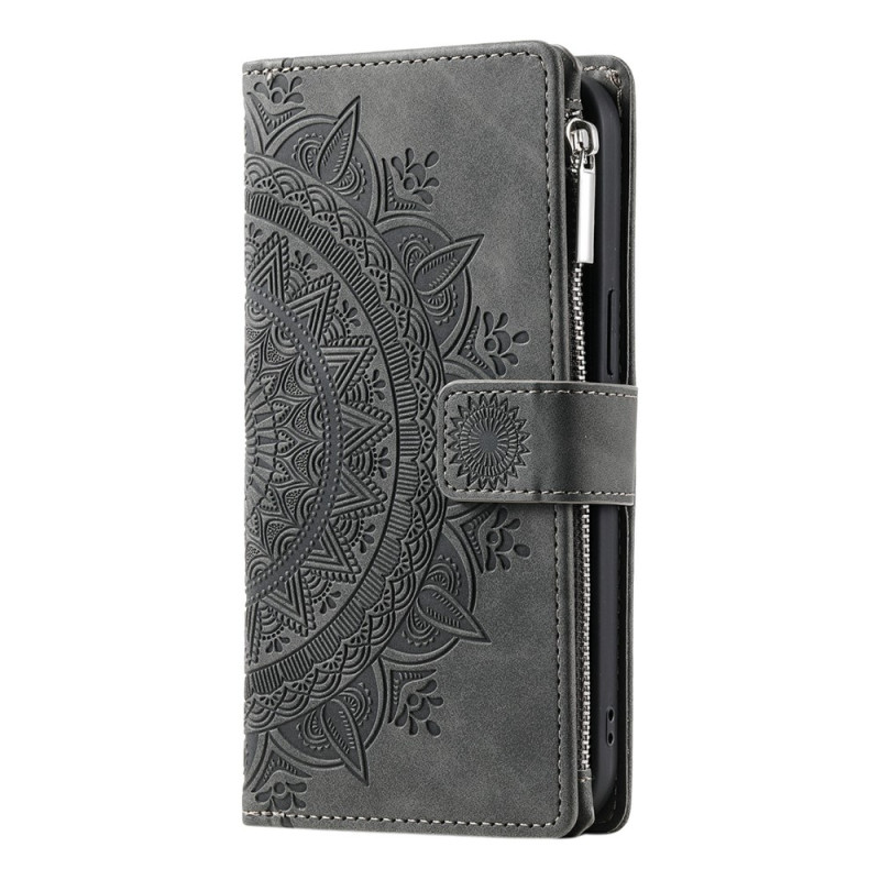 Xiaomi Redmi Note 17 4G/5G-hoesje, portemonnee-model met suède-look en mandala-motief