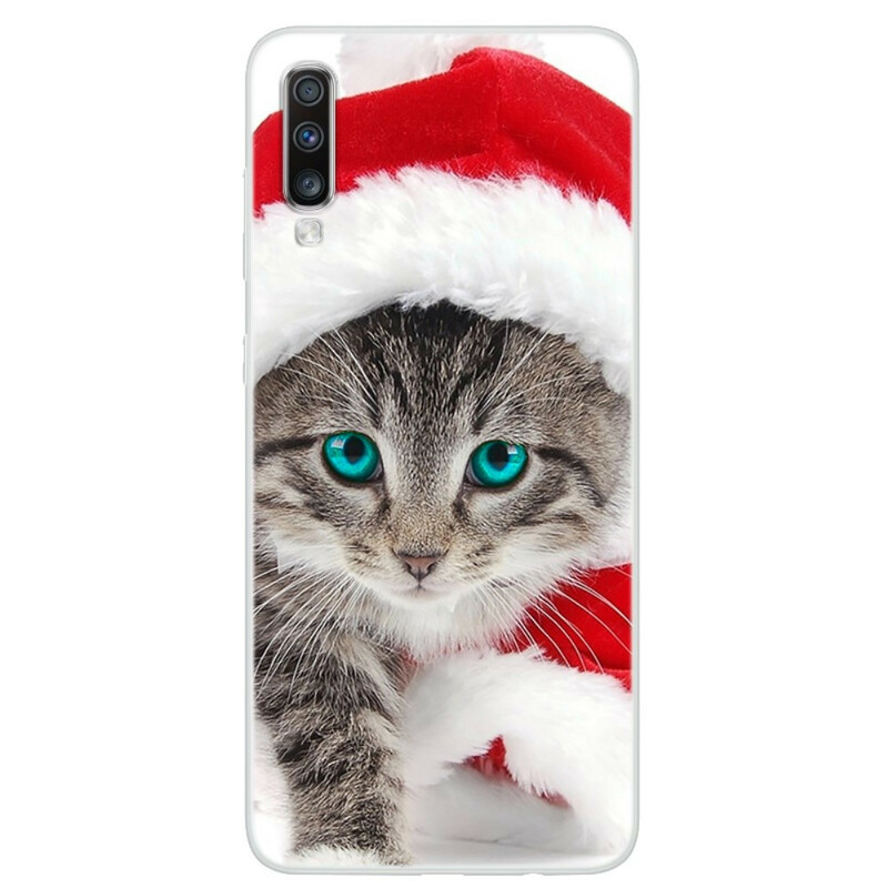 Samsung Galaxy A70 Hoesje Kerstmis Kat