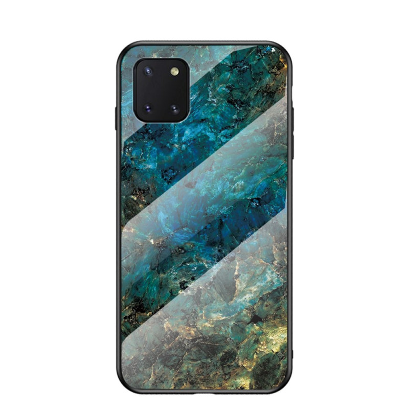 Samsung Galaxy Note 10 Lite-hoesje van gehard glas met marmermotief