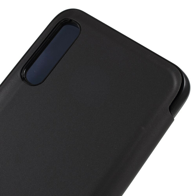 Bekijk cover Samsung Galaxy A70 spiegel en leer effect