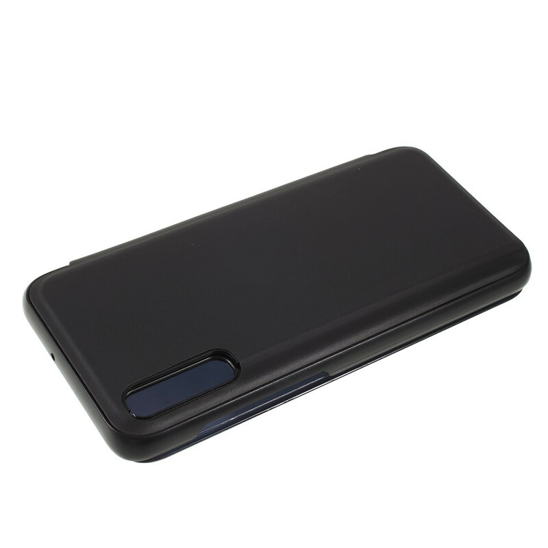 Bekijk cover Samsung Galaxy A70 spiegel en leer effect