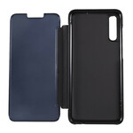 Bekijk cover Samsung Galaxy A70 spiegel en leer effect