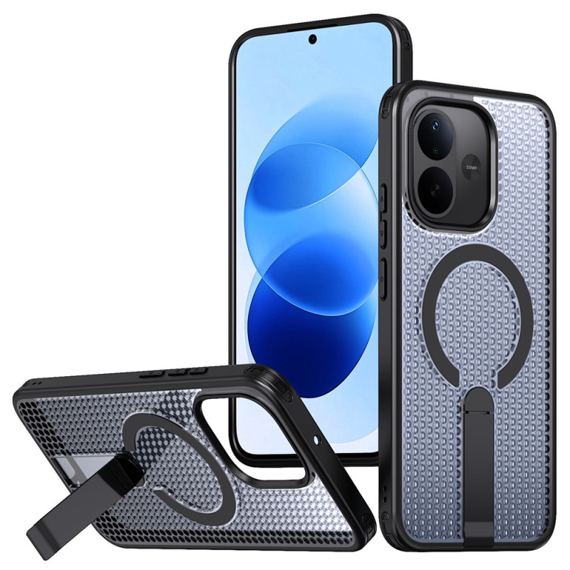 Xiaomi Redmi Note 17 5G / 4G-hoesje: magnetisch, schokbestendig, met roosterpatroon