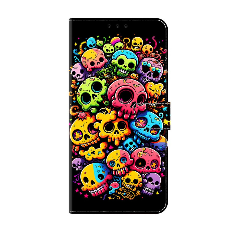 Hoesje voor Xiaomi Redmi Note 17 Pro Max 5G met kleurrijke schedels