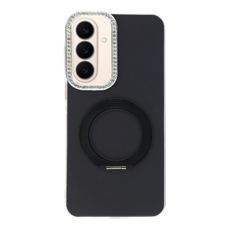 Magnetische hoes voor de Samsung Galaxy S26 FE met strass-steentjes en een 360° draaibare houder