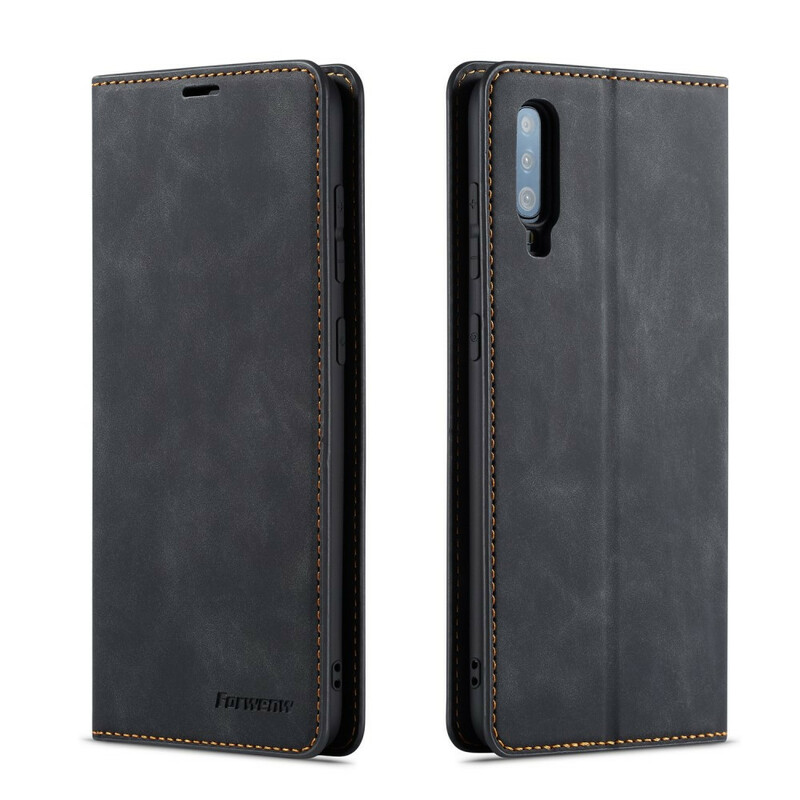 Flip cover Samsung Galaxy A70 Leder Effect VOORWENW