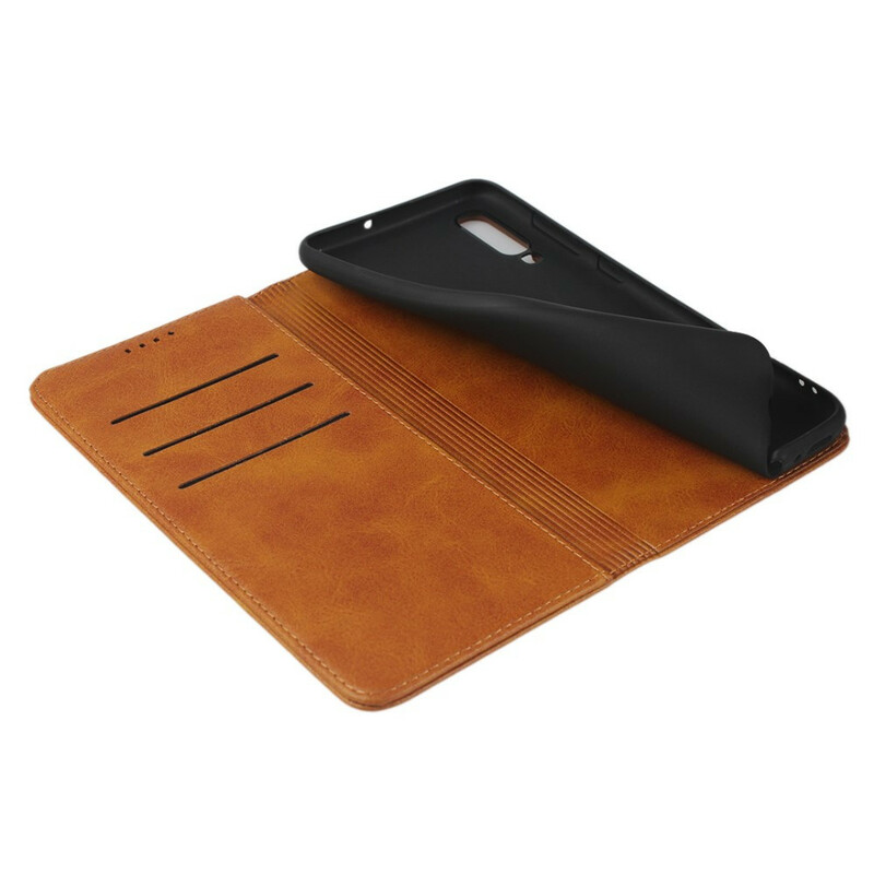 Flip cover Samsung Galaxy A70 Lederen Stijl Soberheid