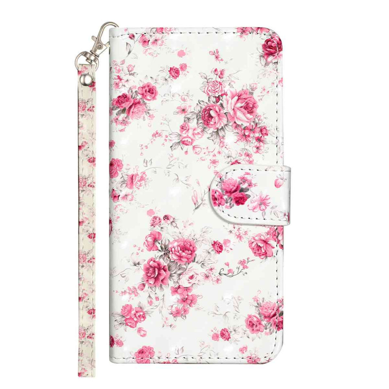 Samsung Galaxy S26 FE-hoesje met roze motief en draagriempje
