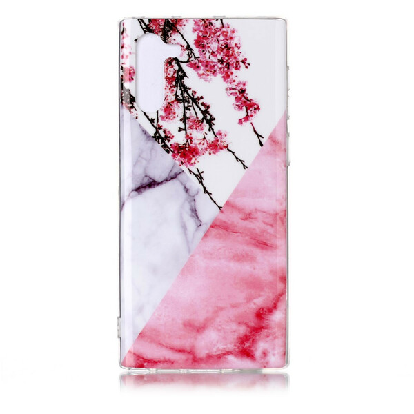 Samsung Galaxy Note 10 Cover Ongelooflijk Marmer Bloemen