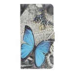  Samsung Galaxy Note 10 Plus Hoesje Vlinder Blauw
