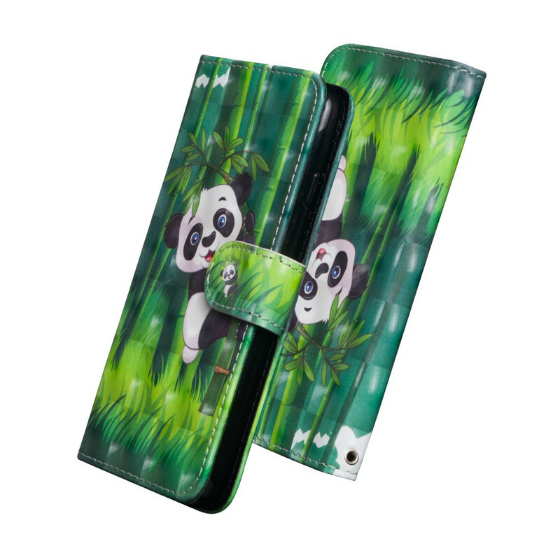 Samsung Galaxy Note 10 Plus Hoesje Panda en Bamboe